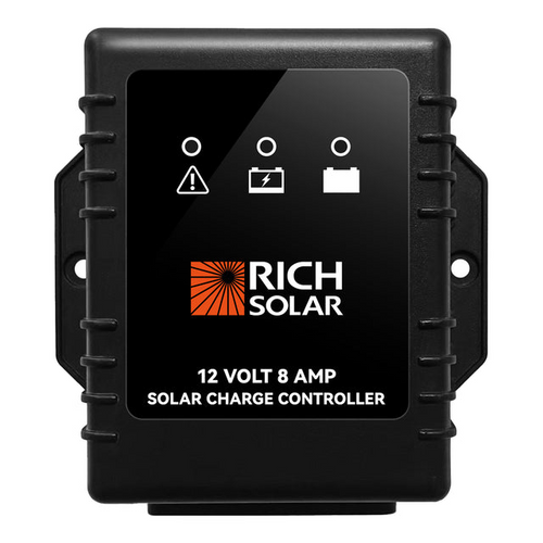 Rich Solar RS-PWM8 BRAVO Waterproof 8 | 8 Amp Waterproof PWM Solar Charge Controller | Waterproof 20A 12V PWM Controller for RVs, Trailers, Campers, Vans, Boats, Off-Grid | #1 Waterproof Solar Controller (RS-PWM8)