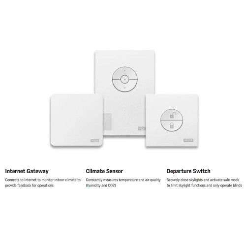 VELUX ACTIVE KIX 300 US - Indoor Climate Control Kit (monitors temp, humidity, & CO2, automatically adjusts skylights and shades)
