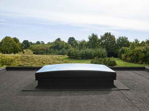VELUX 23-5/8 in. x 23-5/8 in. CurveTech Glass Flat Roof Skylight, Includes Fixed (Non-Venting) Base