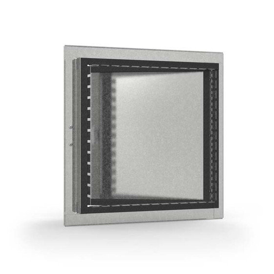 Acudor 24x24 HD-5070-F Galvanized Steel Insulated Duct Door for Ductboard/Fiberglass Duct - HINGED