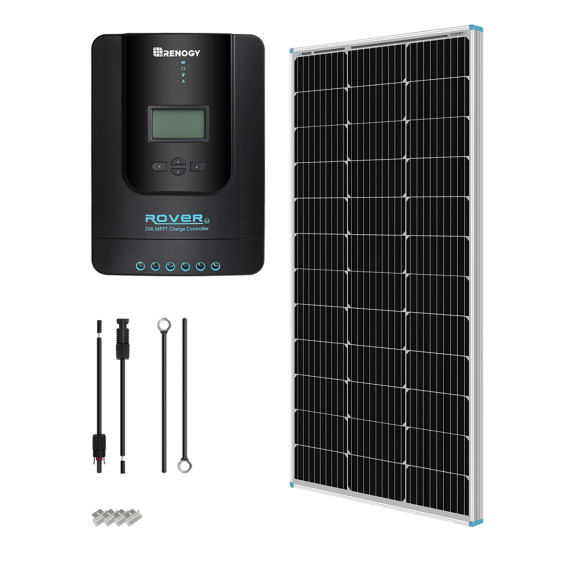 Renogy 100 Watt 12 Volt Solar Starter Kit with 40A MPPT Charge Controller