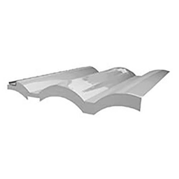 IronRidge Tile Replacement Flashing, W-Tile, Mill (Priced as each)