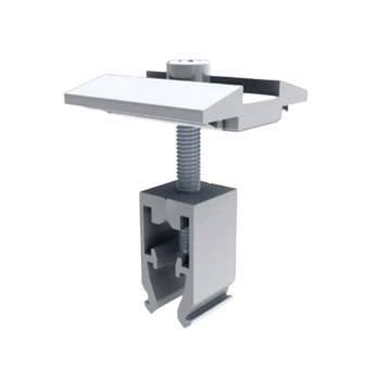 IronRidge Universal Mid Clamp, 30-45mm, w/ Bonding, Mill (Priced as each)