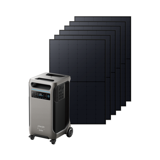 Anker SOLIX F3800 Plus Solar Generator + 6× 410W Rigid Solar Panel