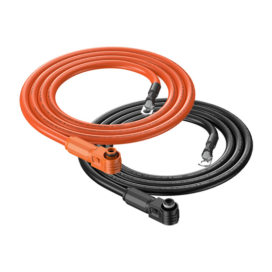 Rich Solar RS-IBC4A06F 4 Gauge (4AWG) Cable Wire Connect Battery to Inverter (Orange & Black) (RS-IBC4A06F)