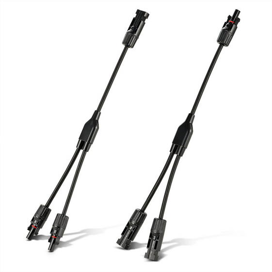 Rich Solar RS-Y2 Y Branch 2-to-1 Solar Panel Parallel Adapters | Weatherproof PV Adapters for Solar Connection | Plug and Play (RS-Y2)