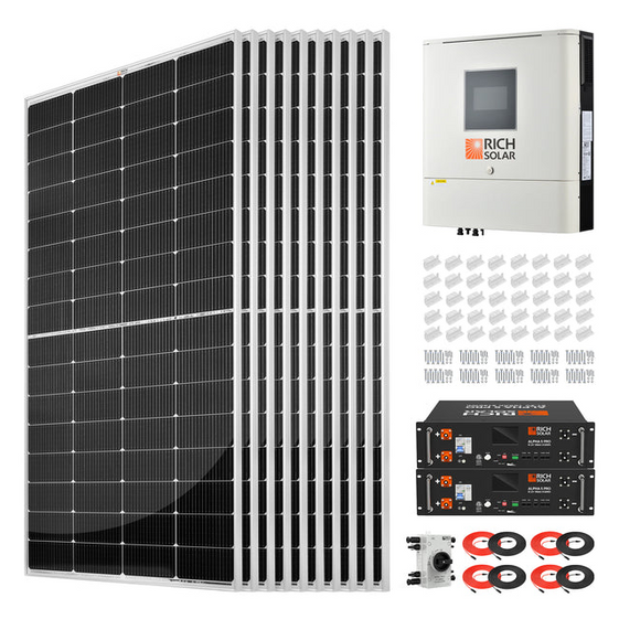 Rich Solar RS-CBK2500 2500W 48VDC-120VAC Solar Kit (RS-CBK2500)
