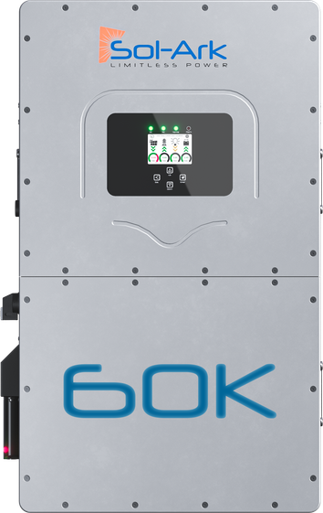 Sol-Ark 60K-3P-480V 60K 3-Phase Output 480/277 Vac Hybrid Inverter. High Voltage Battery (160-800V). Nema 3-R. 10 Year Standard Warranty (60K-3P-480V)