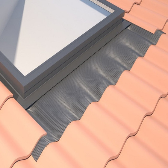 VELUX EDW S01 Tile Roof Flashing Kit with Adhesive Underlayment for Deck Mount Skylight