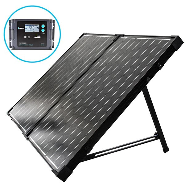 Renogy 100 Watt 12 Volt Monocrystalline Foldable Solar Suitcase with waterproof 20A Charge Controller