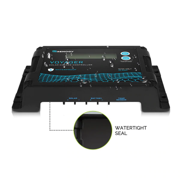 Renogy New Edition Voyager 20A PWM Waterproof Solar Charge Controller