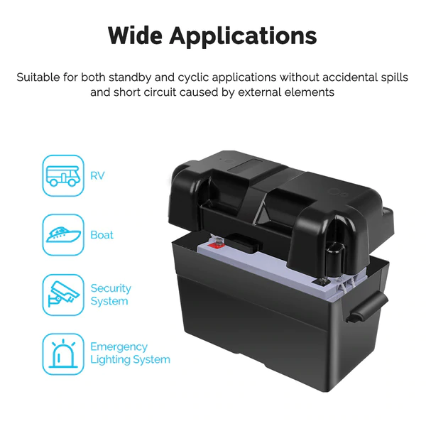 Renogy 12V 100Ah Deep Cycle AGM Battery with Battery Box