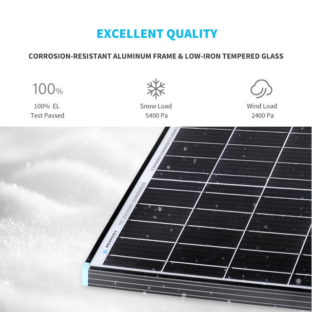 Renogy - 100 Watt 12 Volt Monocrystalline Solar Panel
