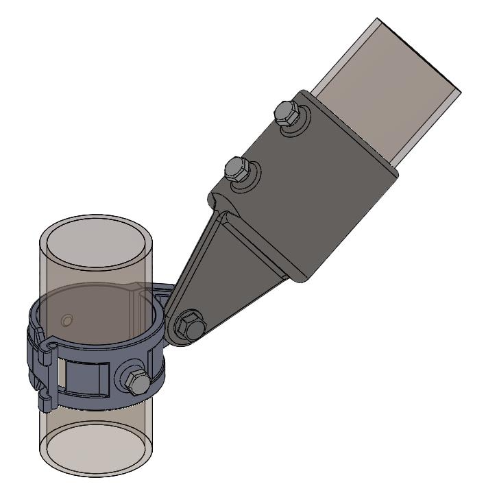 Tamarack Solar 2-IN Swivel T-Fitting Galv Steel * For cross bracing *