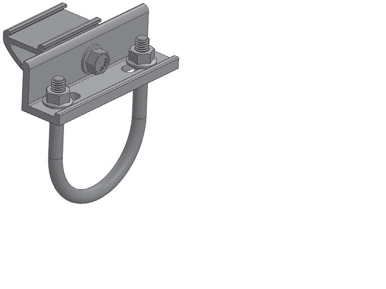 Tamarack Solar 2-IN Pipe Mount with U-Bolt (8 Pack) * Connects rail to 2-IN pipe *
