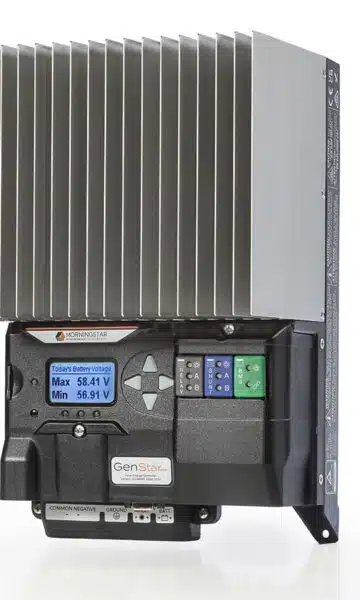 Morningstar Genstar MPPT (12/24/36/48V) 6400W/200V (max. input), 80 amp (charging) 30 amp (load) w/ meter (includes RTS)