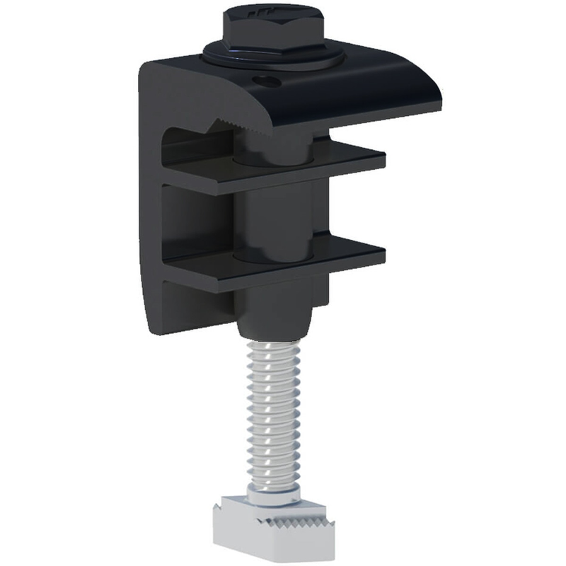 IronRidge End Fastening Object (End Clamp, 30-40MM), Black (Priced as each)