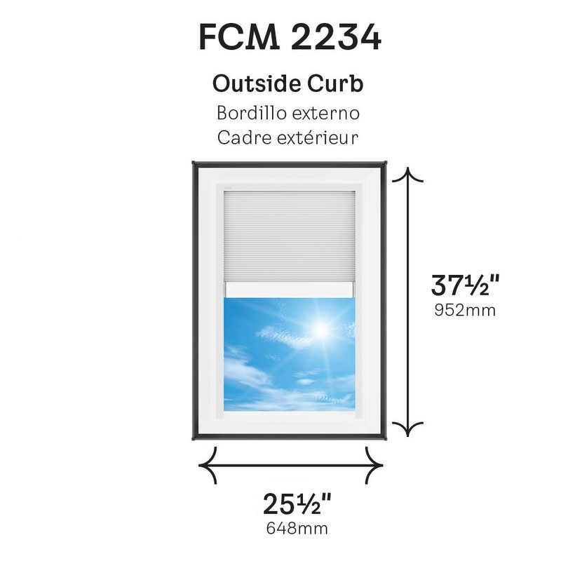 VELUX FCM 2234 Fixed Curb Mount Skylight