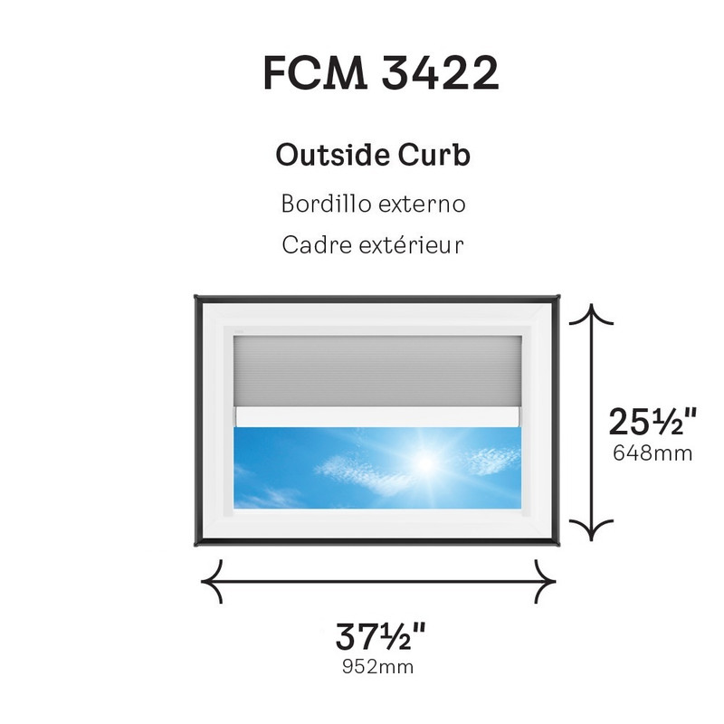 VELUX FCM 3422 Fixed Curb Mount Skylight