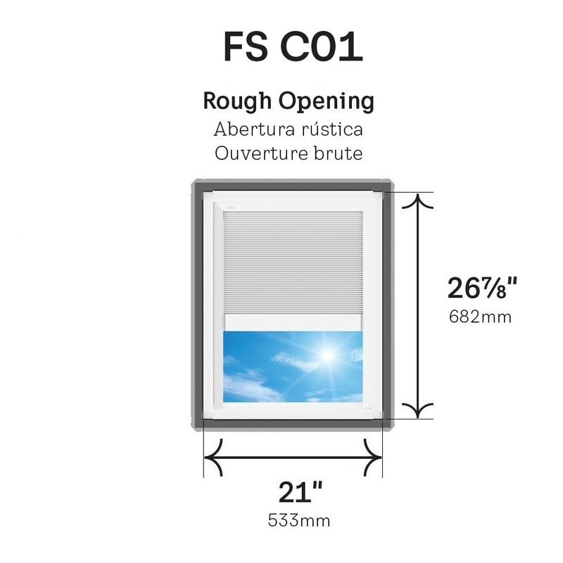 VELUX FS C01 Fixed Deck Mount Skylight