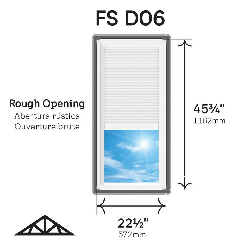 VELUX FS D06 Fixed Deck Mount Skylight