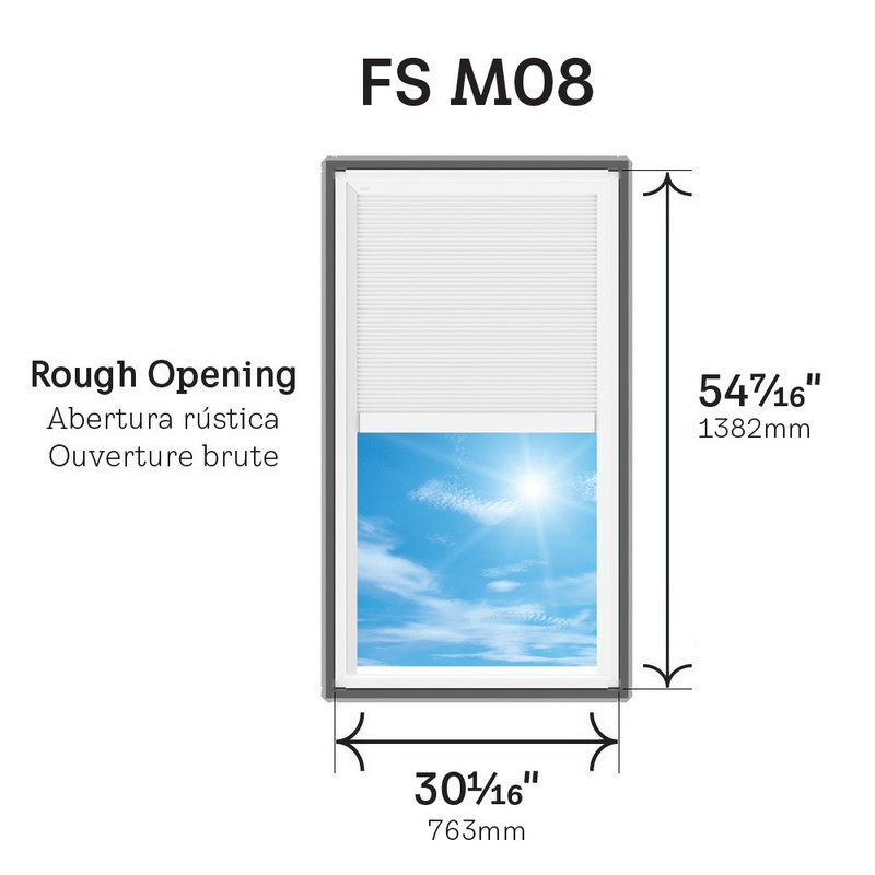VELUX FS M08 Fixed Deck Mount Skylight
