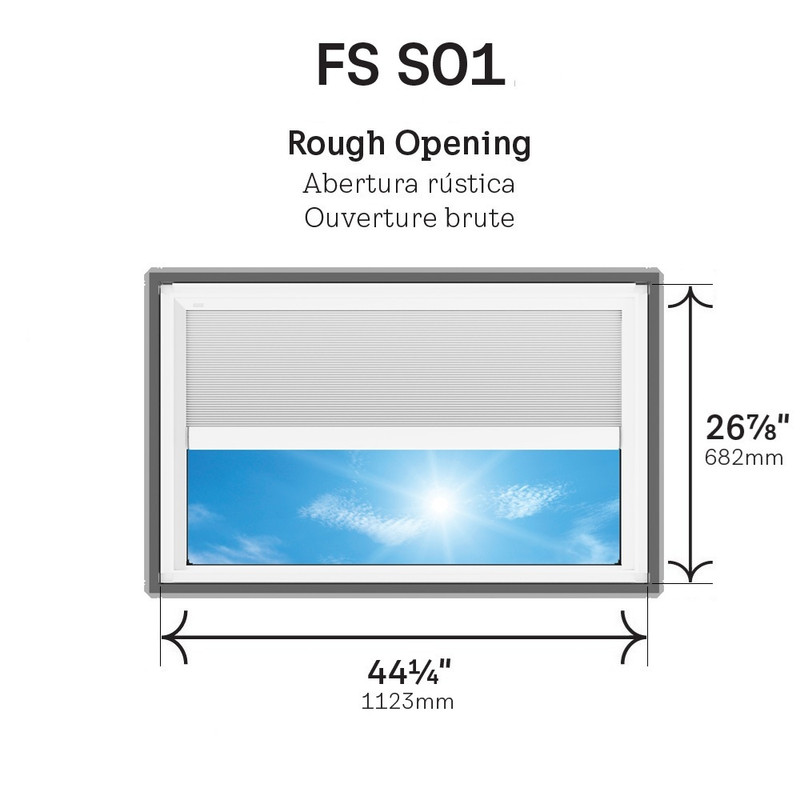 VELUX FS S01 Fixed Deck Mount Skylight