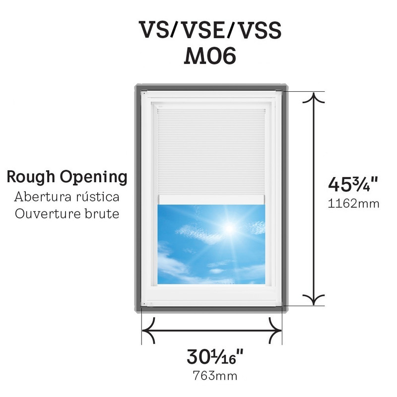 VELUX VS M06 Manual Venting Deck Mount Skylight