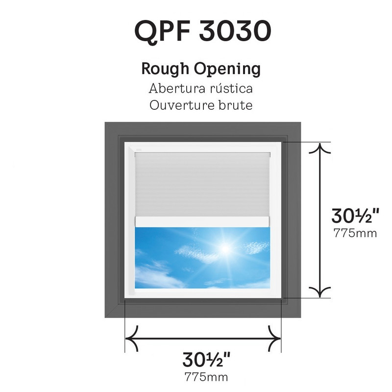 QPF 3030 Fixed Self Flashed Skylight