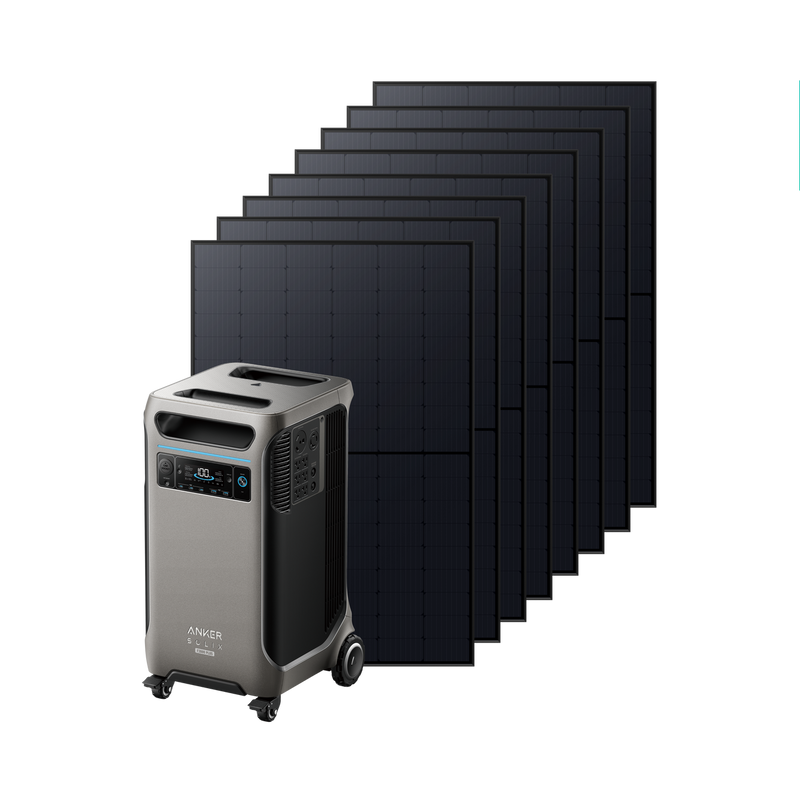 Anker SOLIX F3800 Plus Solar Generator + 8× 410W Rigid Solar Panel