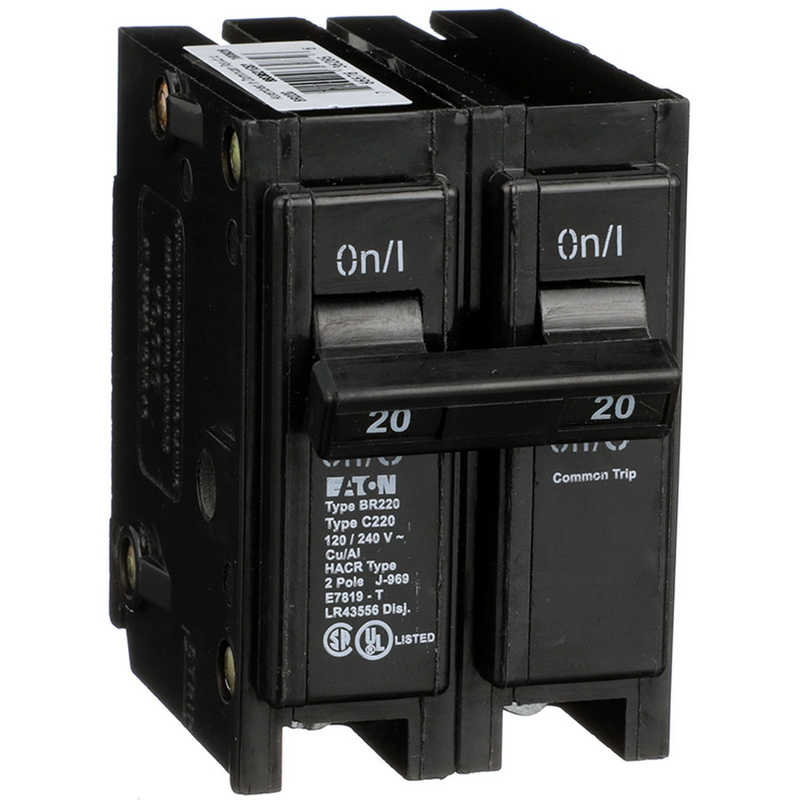 Enphase EN-BRK-20A-2P-240V-B Circuit Breaker, 2 pole, 20A, 10kAIC, BR220B for Enpower (EN-BRK-20A-2P-240V-B)