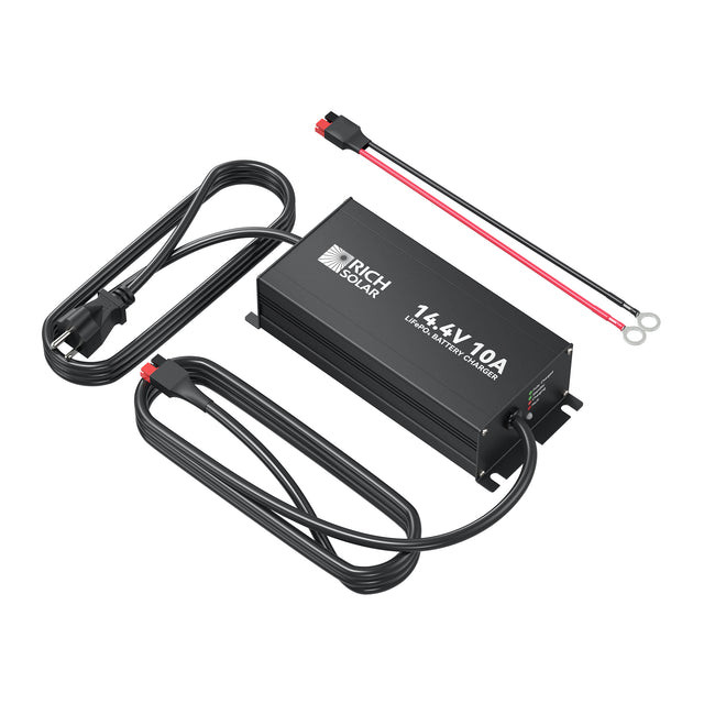 Rich Solar RS-BC12V10 12V(14.4V) 10A | 100-240VAC | 12V LiFePO4 Battery Charger (RS-BC12V10)