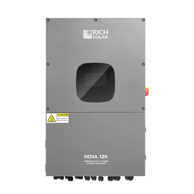 Rich Solar RS-H12K NOVA 12K | 12000 Watt 48V Split Phase Hybrid Inverter | 12000W PV Input, 10000W Continuous Output 120/240V | Premium 12000W 48V Hybrid Inverter Off-Grid, On-Grid | UL Certified (RS-H12K)