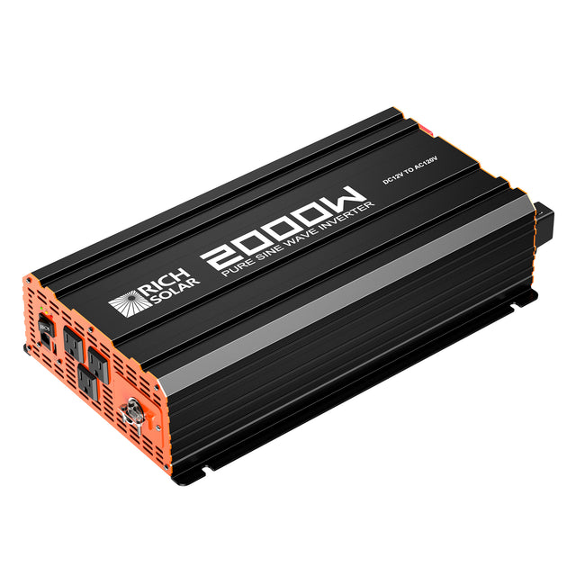 Rich Solar RS-V2P12 NOVA PURE 2K | 2000 Watt (2kW) 12 Volt Industrial Pure Sine Wave Inverter | Powerful 2000W 12V Off-Grid Inverter for RVs, Trailers, Campers, Vans, Trucks, Overlanders, Boats | Top Rated (RS-V2P12)