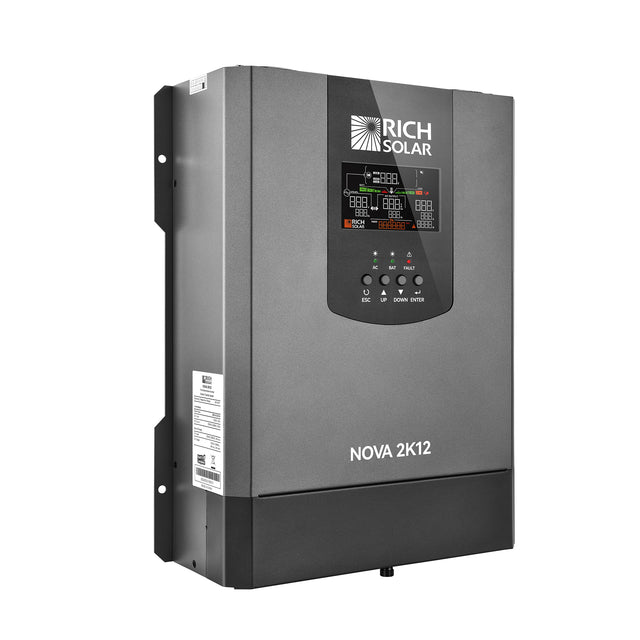 Rich Solar RS-V2P12TS NOVA 2K12 | 2000W 12V Pure Sine Wave Inverter with Built-in Transfer Switch | UL458 Certified for RVs, Campers, Trailers, Vans (RS-V2P12TS)