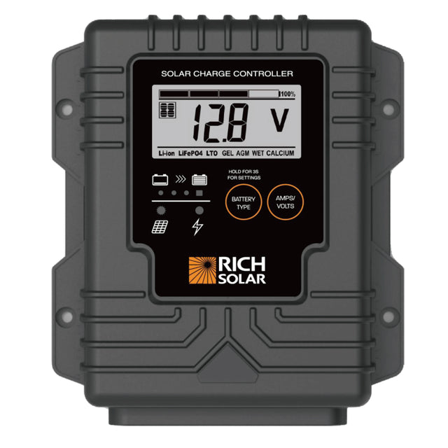 Rich Solar RS-PWM10WP BRAVO Waterproof 10 | 10 Amp Waterproof PWM Solar Charge Controller | Waterproof 10A 12V PWM Solar Controller for RVs, Trailers, Campers, Vans, Boats, Off-Grid | #1 Waterproof Solar Controller (RS-PWM10WP)