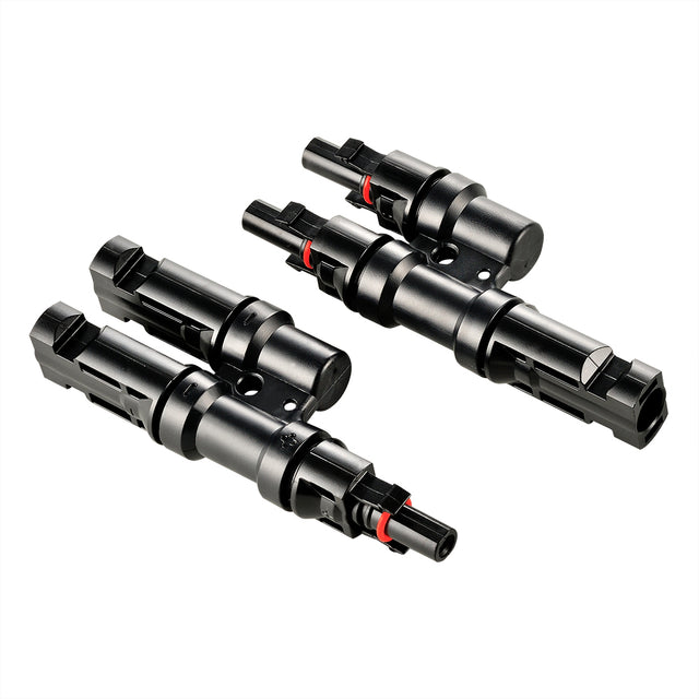 Rich Solar RS-T2 Y Branch 2-to-1 Solar Panel Parallel Connectors | Weatherproof PV Parallel Solar Connectors | Plug and Play (RS-T2)
