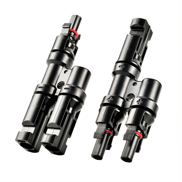 Rich Solar RS-T2 Y Branch 2-to-1 Solar Panel Parallel Connectors | Weatherproof PV Parallel Solar Connectors | Plug and Play (RS-T2)