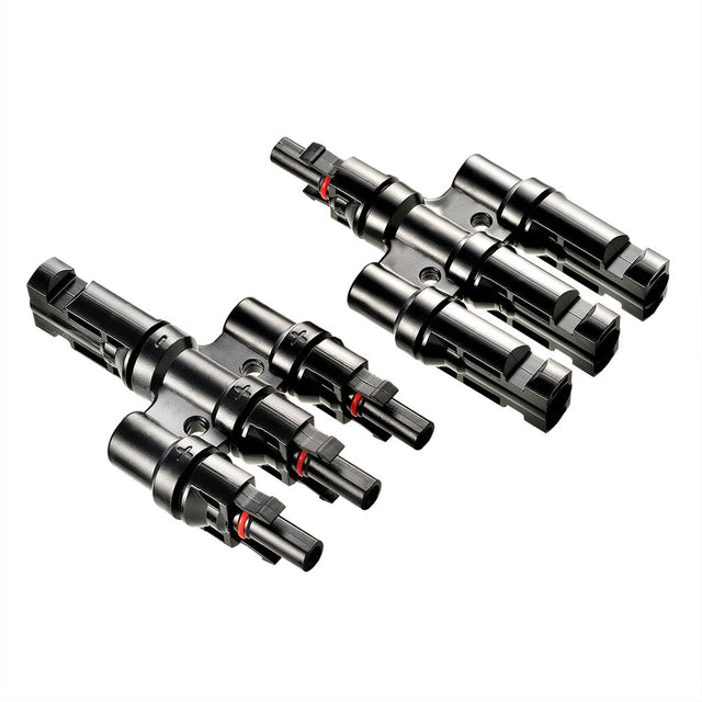 Rich Solar RS-T3 Y Branch Parallel Connectors 3-to-1 | 3-to-1 Weatherproof Parallel Connectors for Solar Panels | Easy Install (RS-T3)