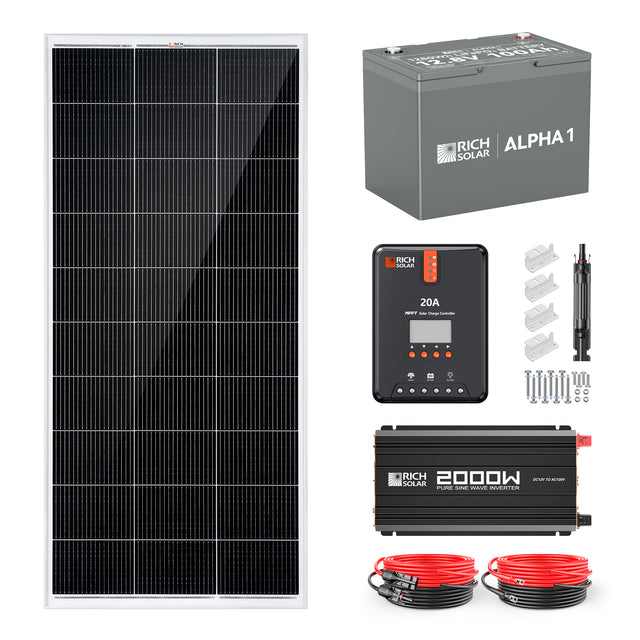 Rich Solar RS-CK200 200 Watt Complete Solar Kit (RS-CK200)