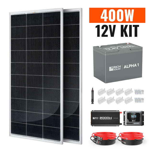 Rich Solar RS-CK400 400 Watt Complete Solar Kit (RS-CK400)