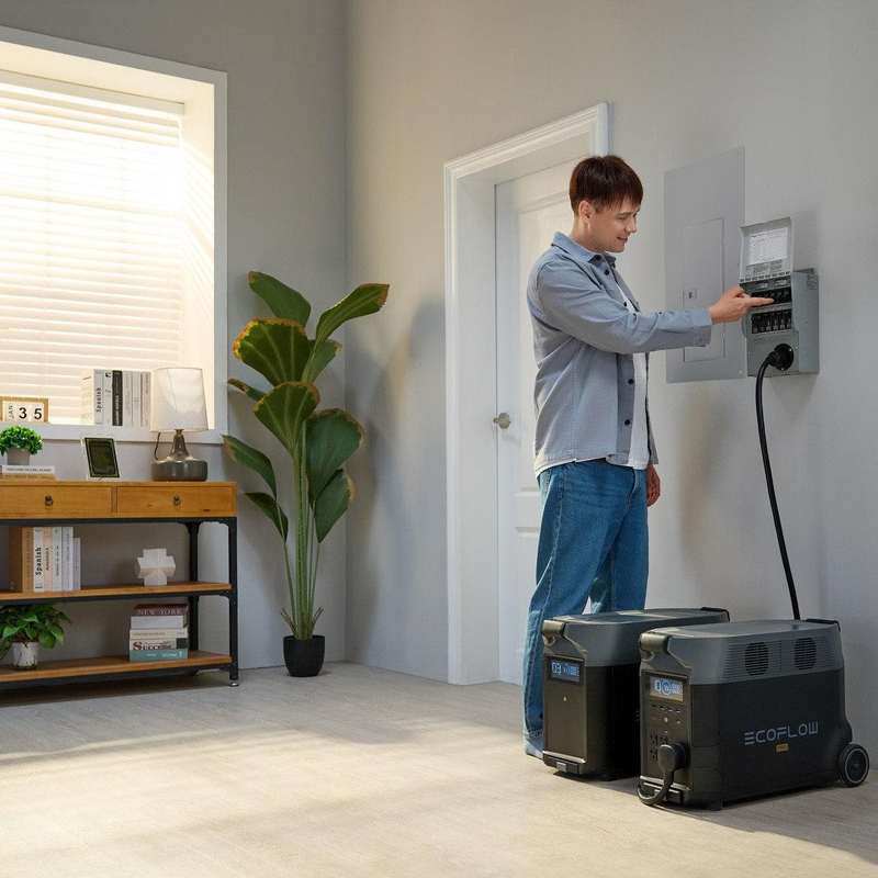 EcoFlow EFS-TransferSwtich-US-306A Home Backup Kit: Transfer Switch 306A - 125/250V (For DELTA Pro 3*1/DELTA Pro Ultra*1/ DELTA Pro*2) (EFS-TransferSwtich-US-306A)
