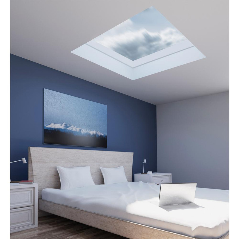 Fakro FXC 14-1/2 in. x 30-1/2 in. Fixed Curb-Mounted Skylight with Laminated LowE366 Glass
