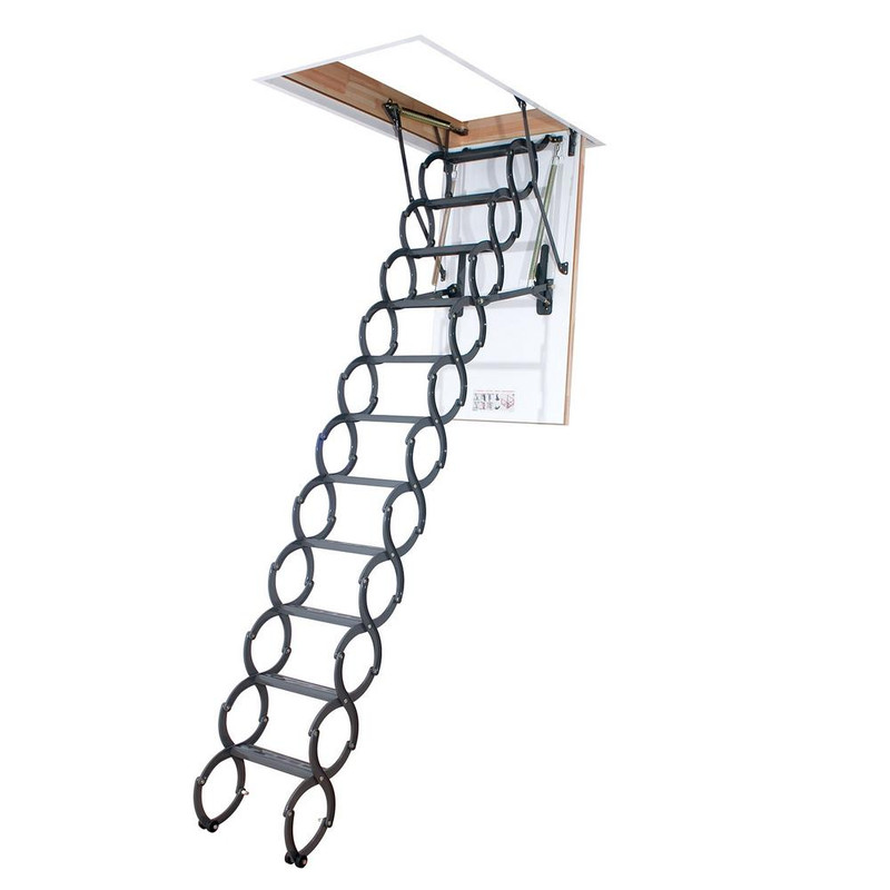 Fakro LST 3054 30 in. x 54 in. Insulated Steel Scissor Attic Ladder