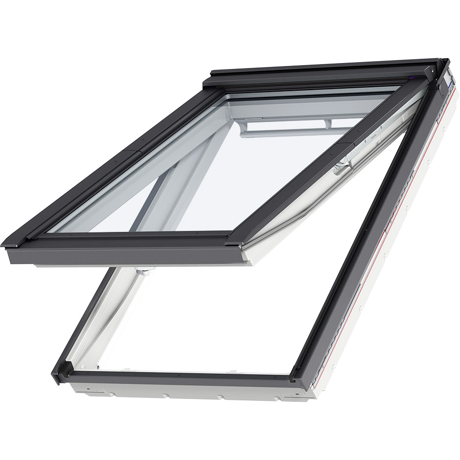 Top-hinged roof window