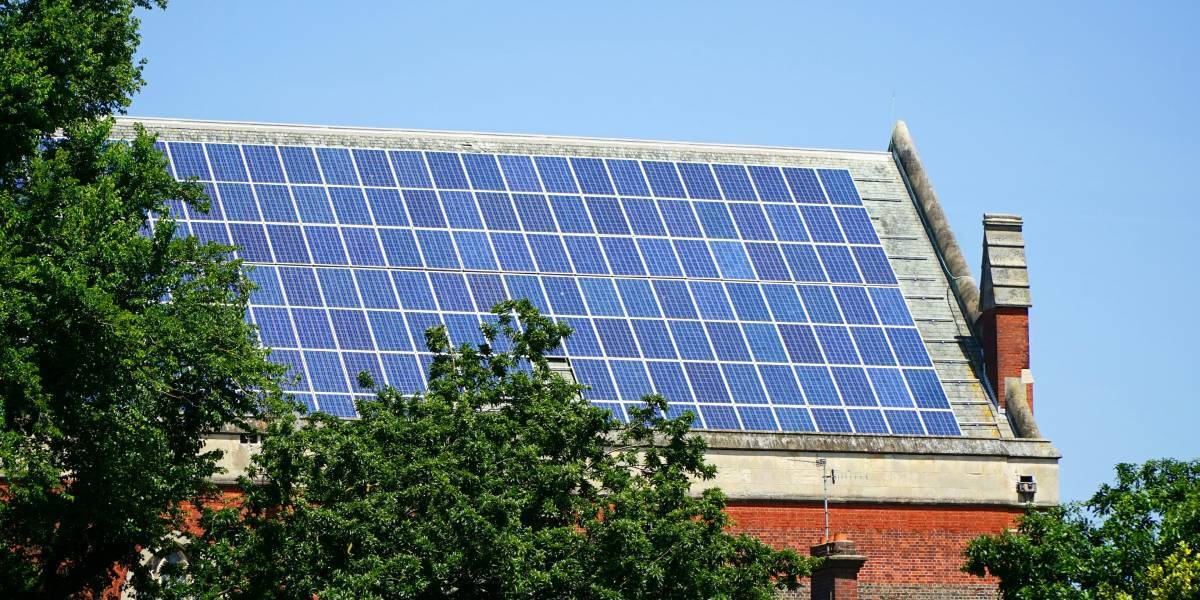 Rooftop mounted solar panels