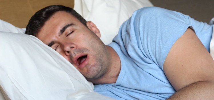 Man sleeping and drooling.