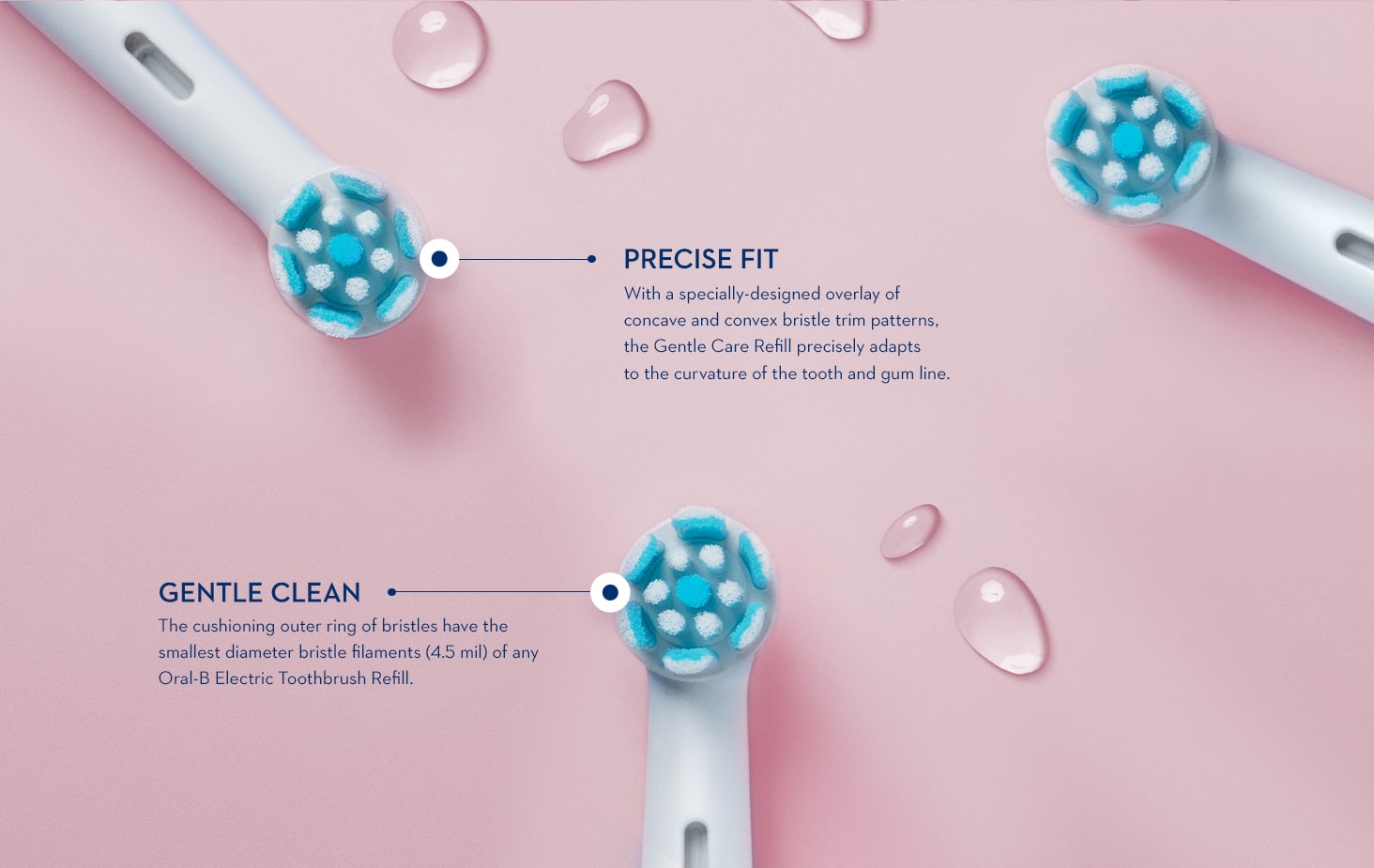 Oral B Oral-B IO Gentle Care Replacement Brush Heads, 2-Count, Black 17 Precise fit, gentle clean