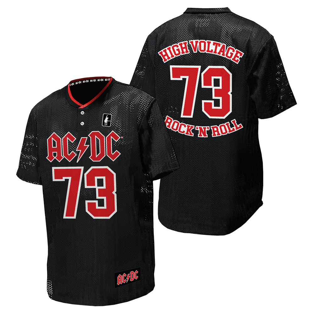 ウェア acdc AC/DC High Voltage Rock N Roll Baseball Jersey - ACDC