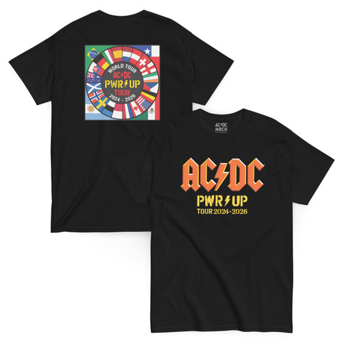 AC/DC PWR UP World Tour Flags T-Shirt
